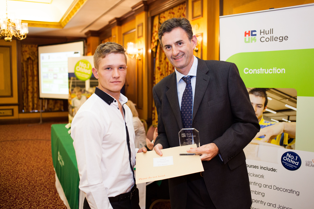 Hull College of Construction Awards June 2013 - Billy Grimmer