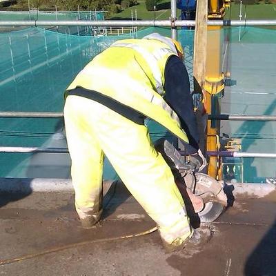 Cutting Old Concrete Canopy