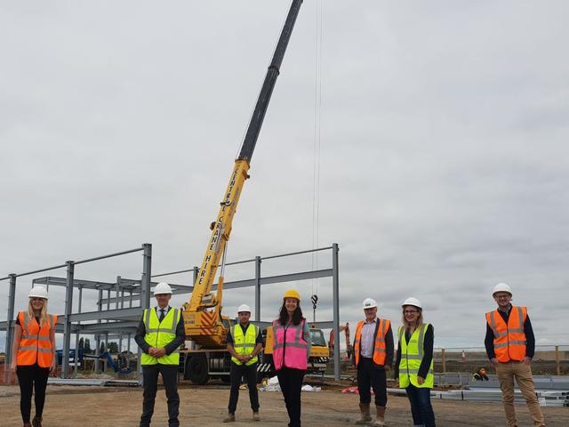 Steel Framework appearing on the Stallingborough Skyline