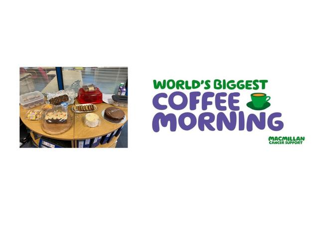 Staff Support Macmillan Coffee Morning