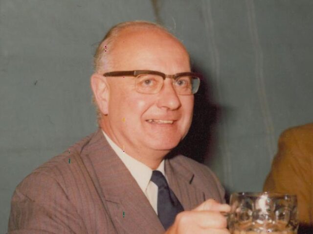 R E Houlton at retirement 1976