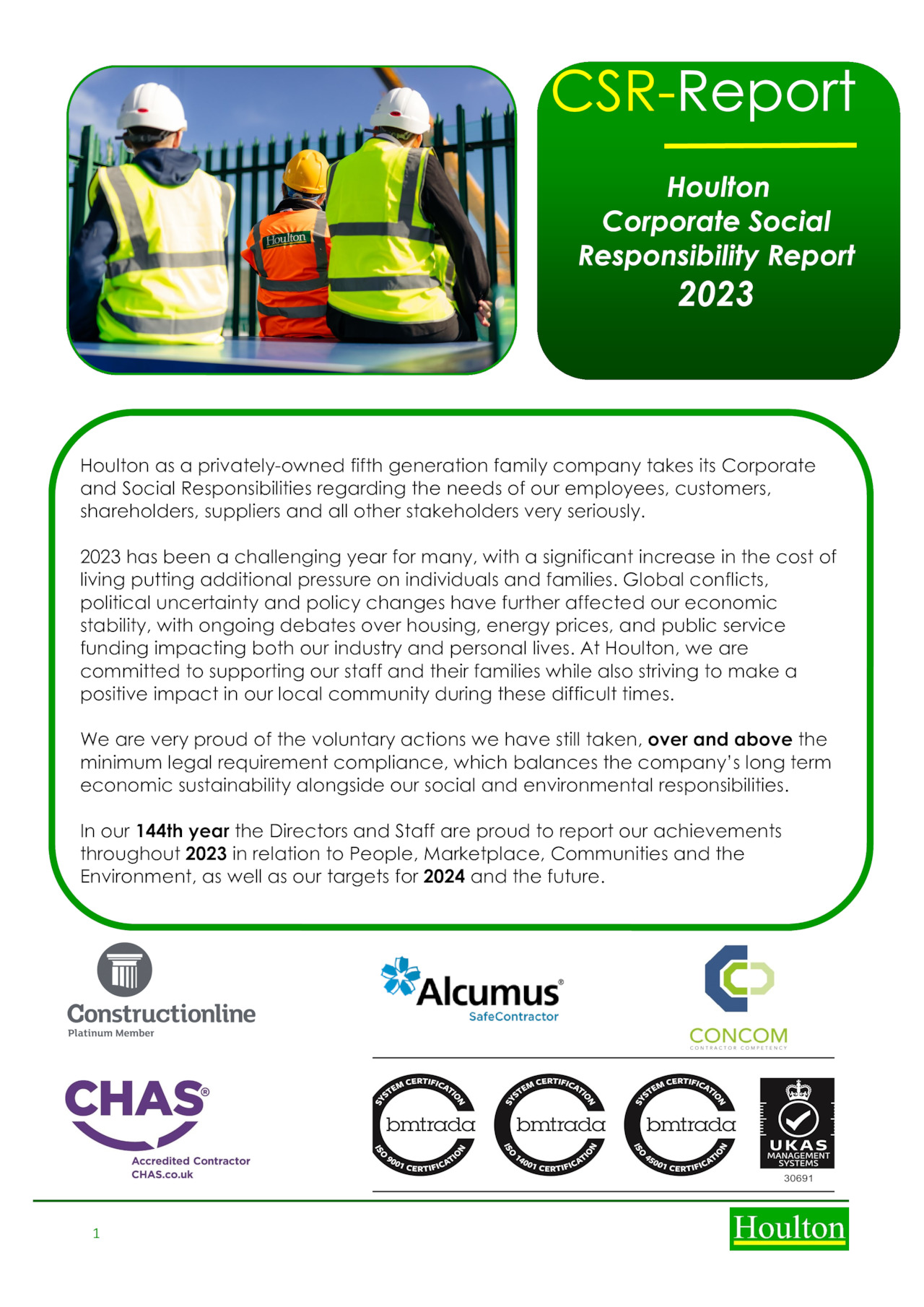 Houlton Csr Report 2023