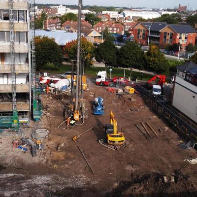 Piling Foundations to the New Sports Hall