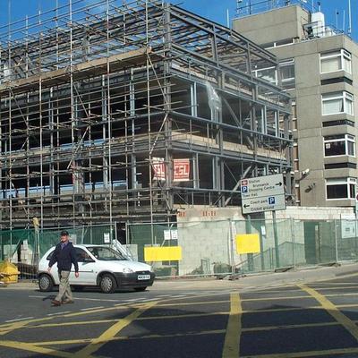 Scarborough Police Station during construction