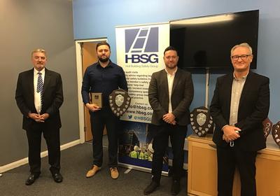 Thomas Roberts with Best Site Safety Performance Site Manager Award